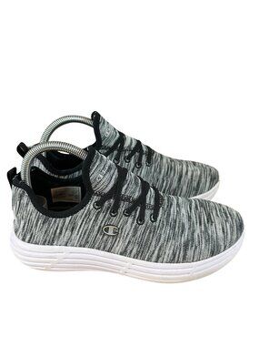 Champion Size 9 Women's Athletic Knit  Slip On Sneakers Black, Grey